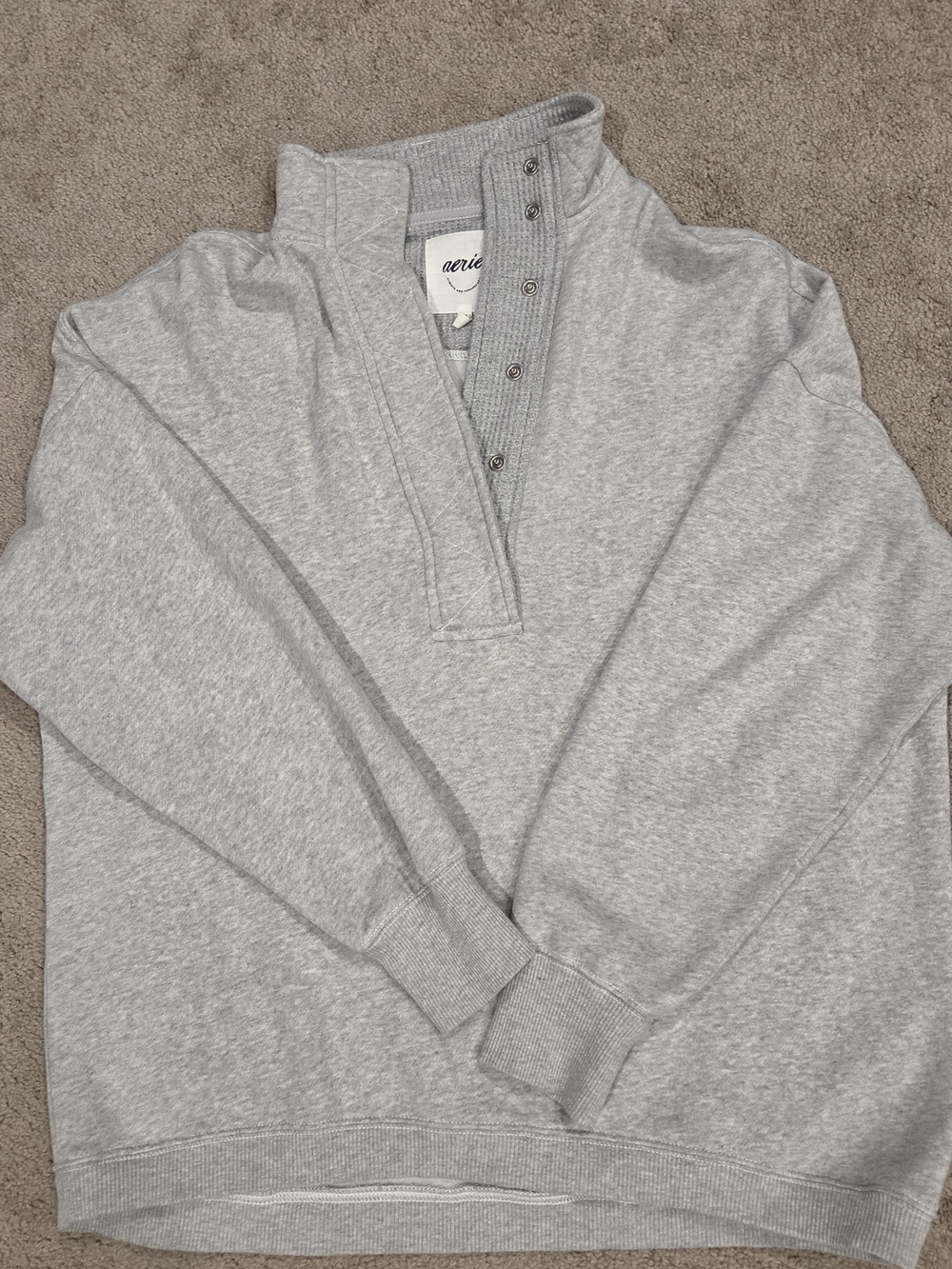 aerie Oh Snap Waffle Light Grey. Matching Pants Posted